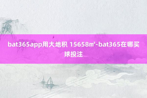 bat365app用大地积 15658㎡-bat365在哪买球投注
