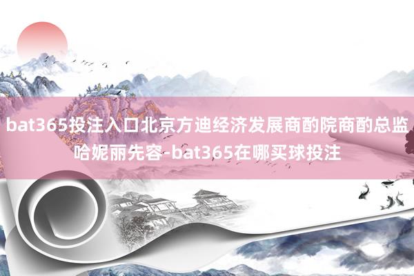 bat365投注入口北京方迪经济发展商酌院商酌总监哈妮丽先容-bat365在哪买球投注