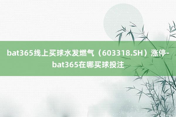 bat365线上买球水发燃气（603318.SH）涨停-bat365在哪买球投注