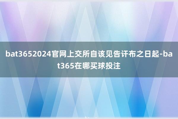 bat3652024官网上交所自该见告讦布之日起-bat365在哪买球投注