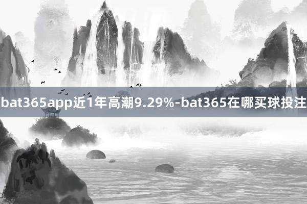 bat365app近1年高潮9.29%-bat365在哪买球投注